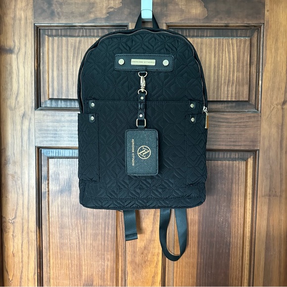 Adrienne Vittadini Quilted Black Backpack NWOT - Picture 2 of 8